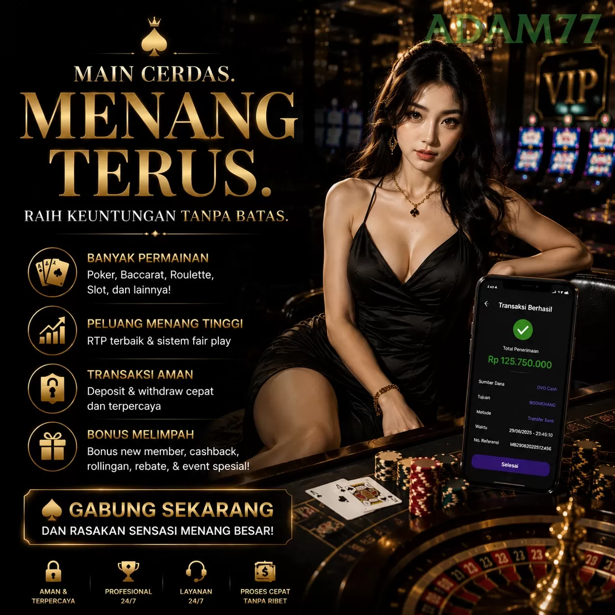 Perbandingan adam77 dengan Situs Game Lainnya